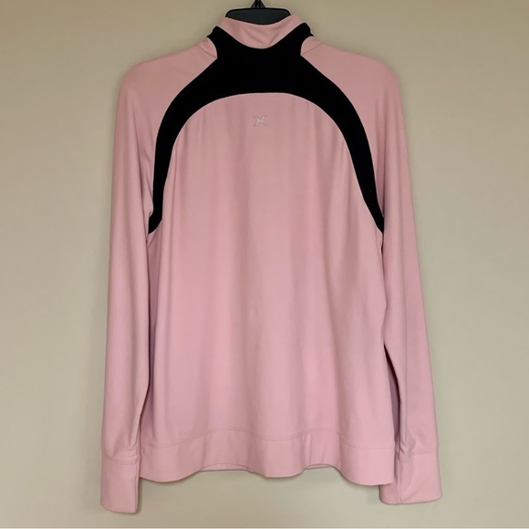 Light Pink and Black Sporty Zip-Up Jacket - Picture 2 of 6